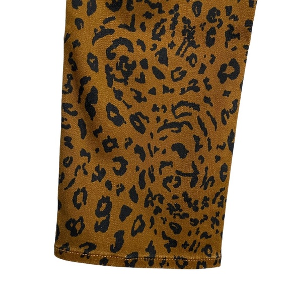 Madewell Stovepipe Leopard Print Jeans High Rise Straight Leg 24 Brown Black - Picture 9 of 16